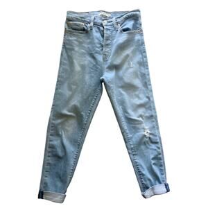 Levi’s Wedgie Fit Jeans Women's 28 Light Wash High-Rise Distressed Vintage